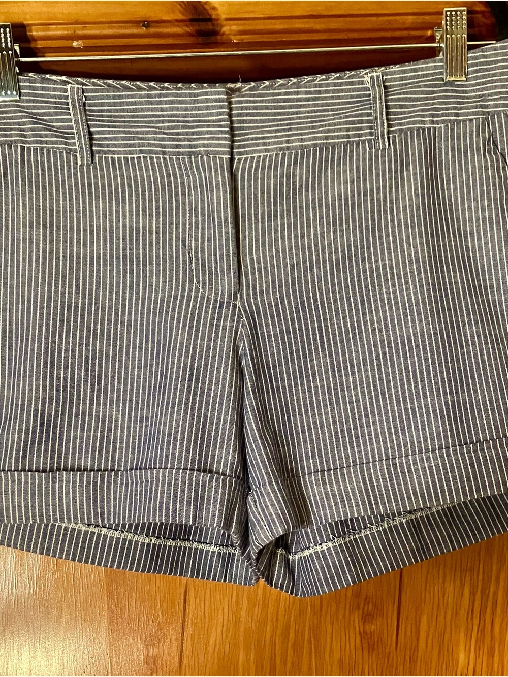 Cremieux Navy and White Pinstripe Shorts
